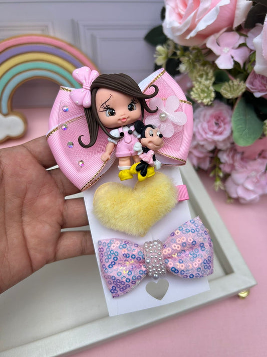 LAZO TRIO DISNEY ROSADO